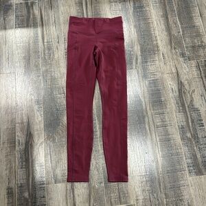 Fabletics Women’s Maroon Leggings with Pockets